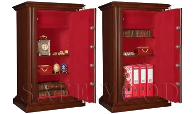 Сейф с отделкой деревом Safewood 112EL Flock Chrome